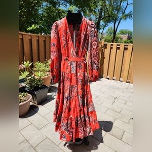 Banana republic stempa red dress